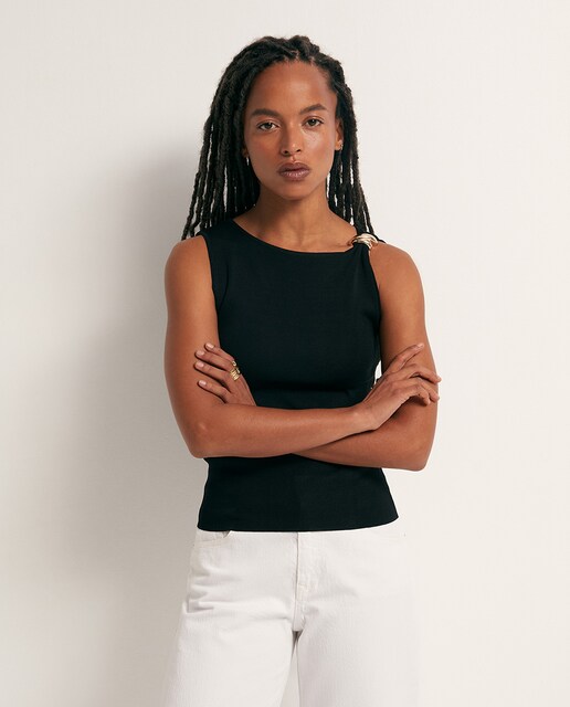 Imagen 0 de Top aplique metálico