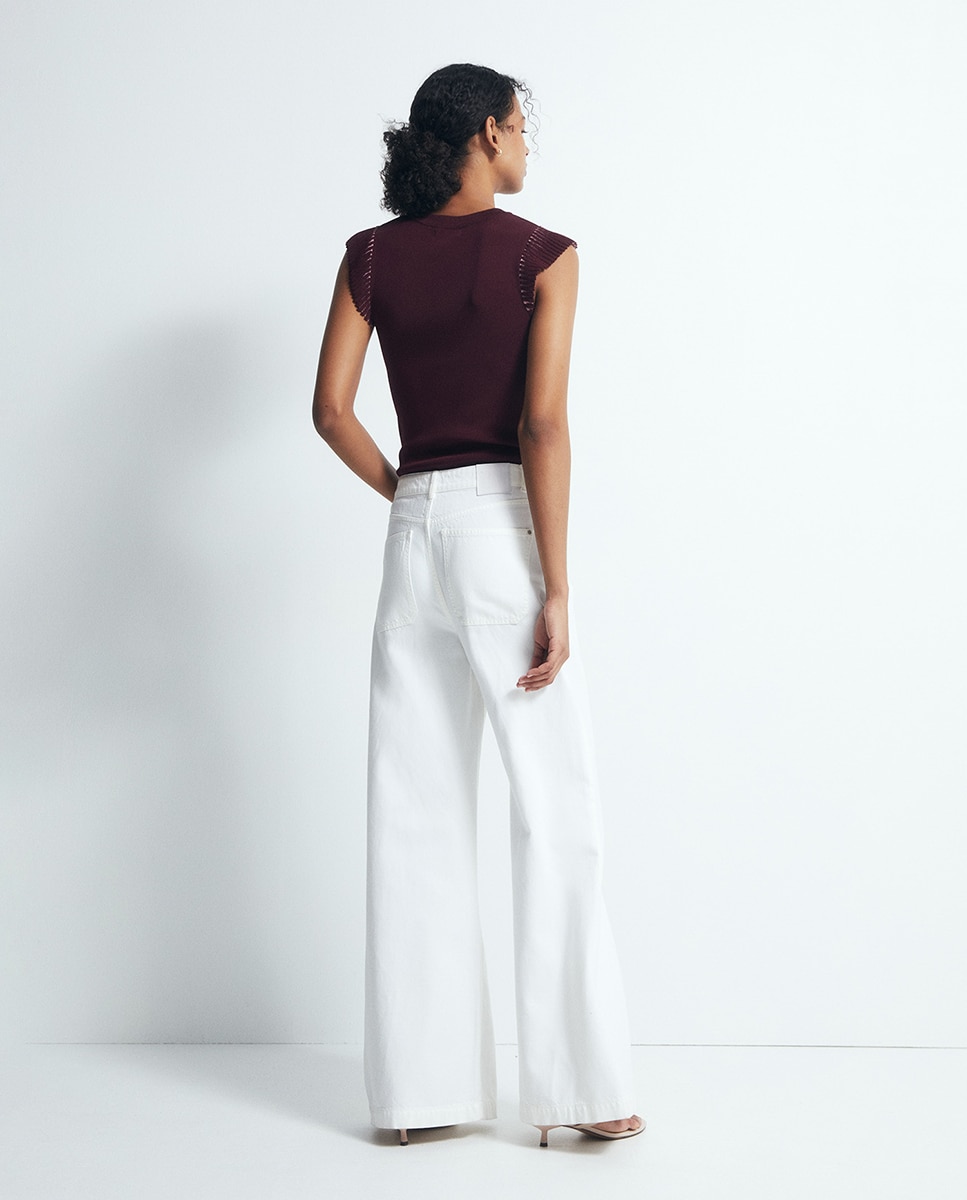 Top de Malha com Folho Bordeaux-4