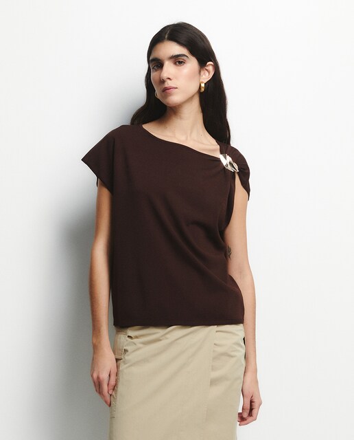 Imagen 0 de Top aplique dorado