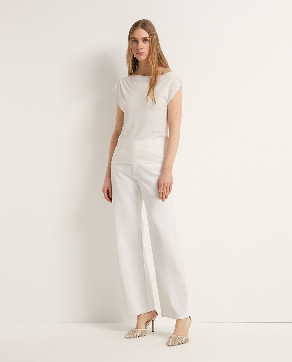 Top assimétrico Branco-2