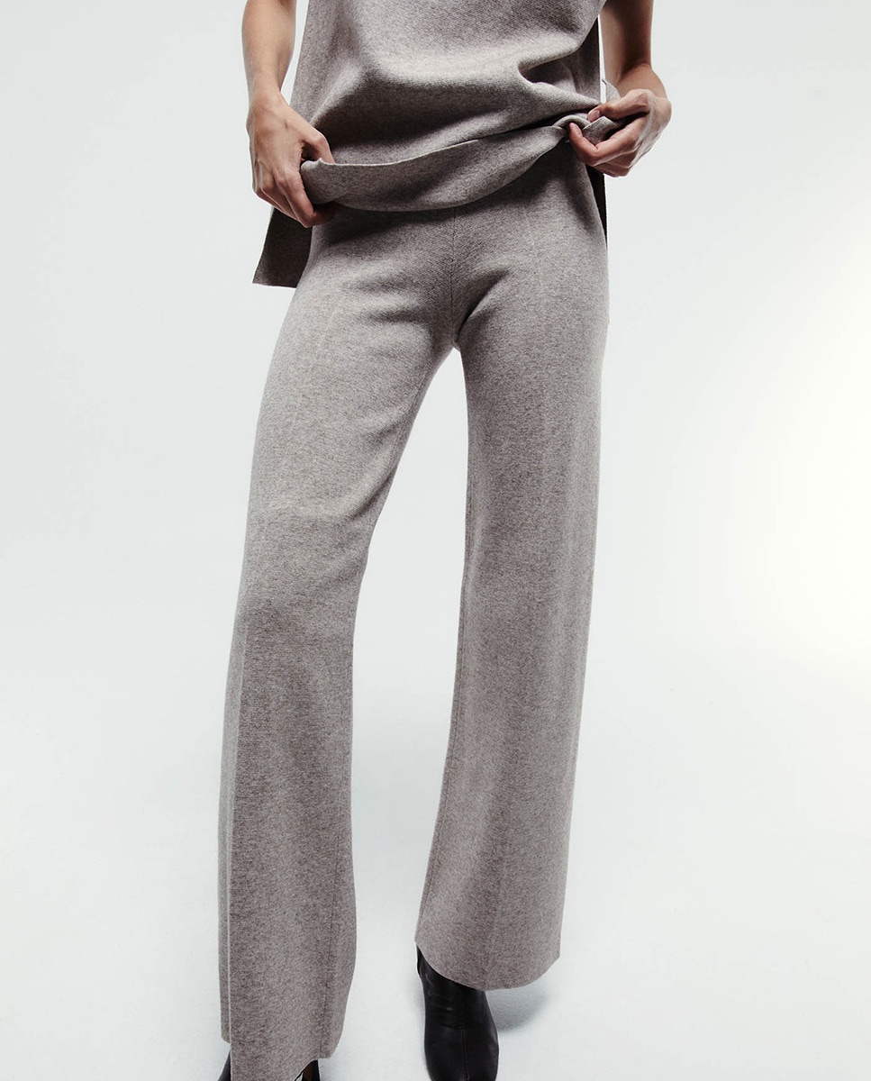 Calças Largas Castanho-2