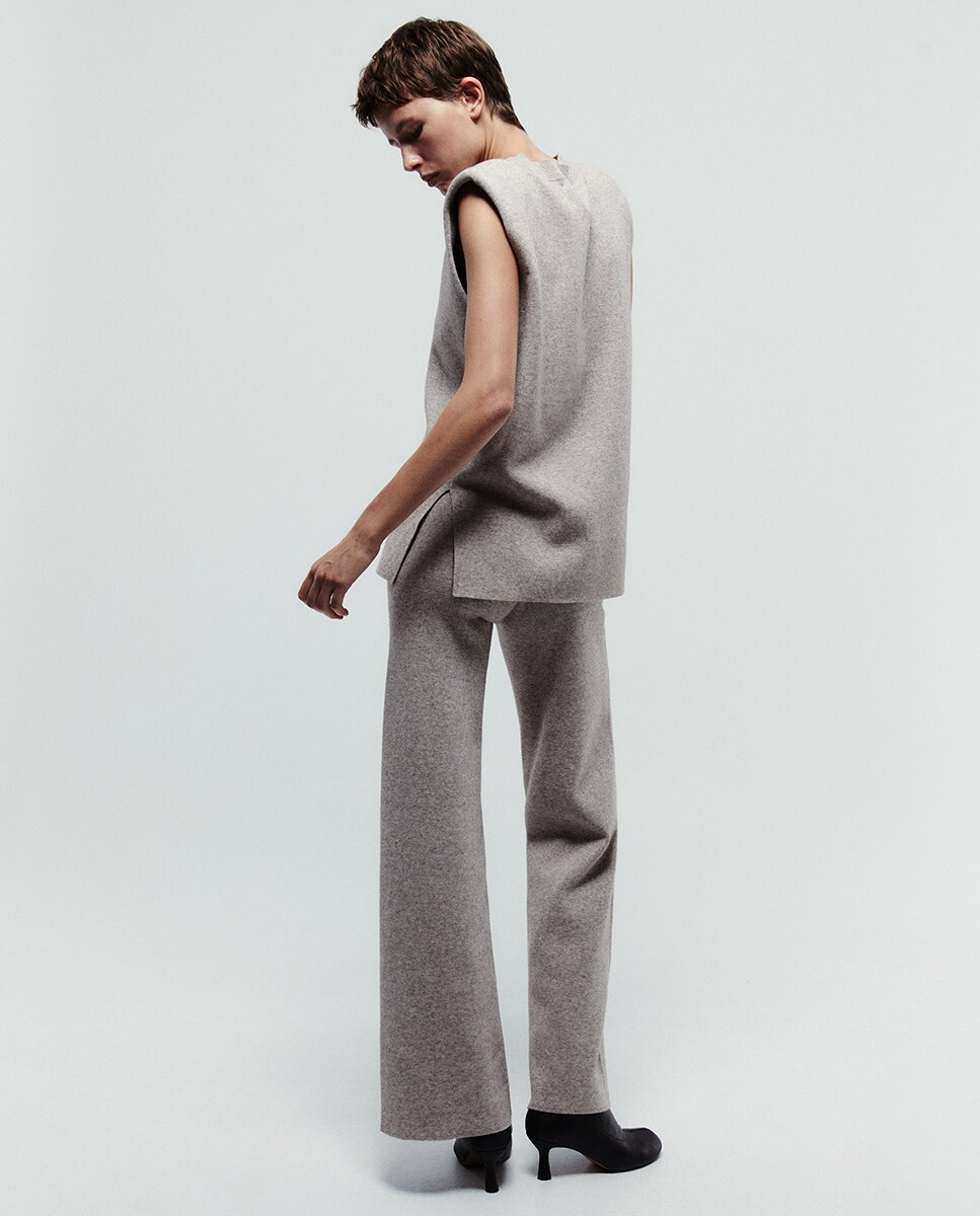 Calças Largas Castanho-3