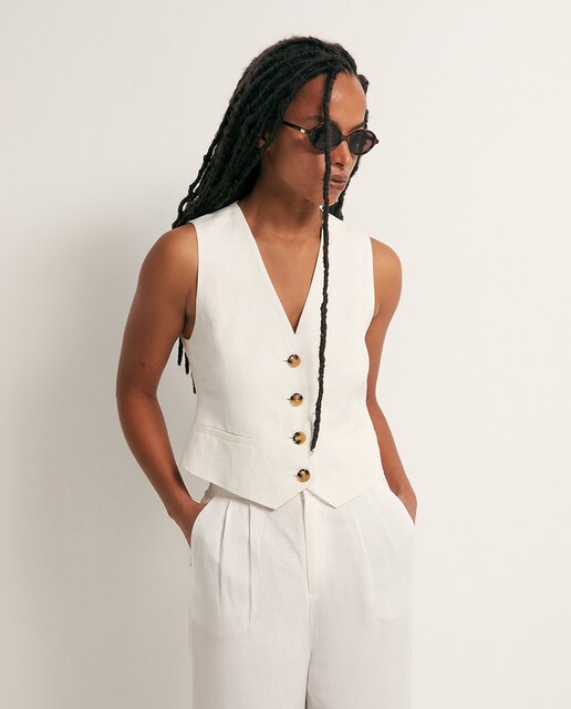 Imagen 0 de Chaleco picos lino