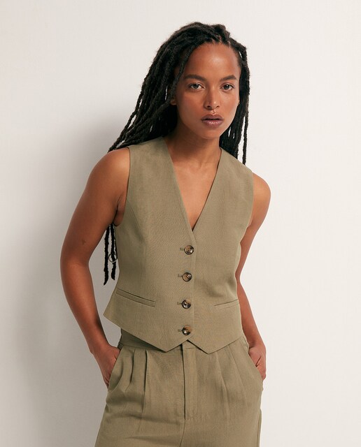 Imagen 0 de Chaleco picos lino