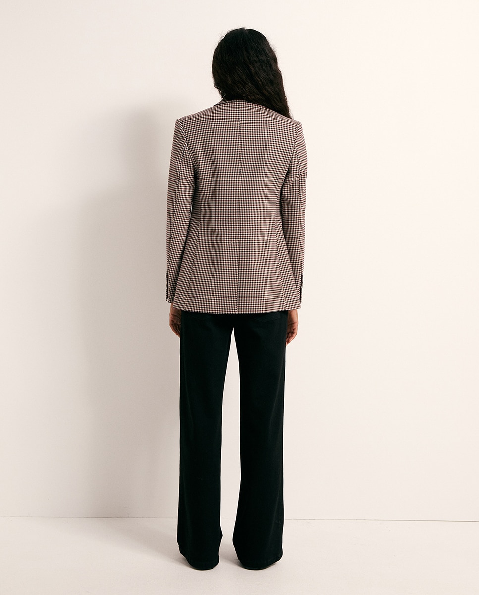 Blazer aos Quadrados Bordeaux-5