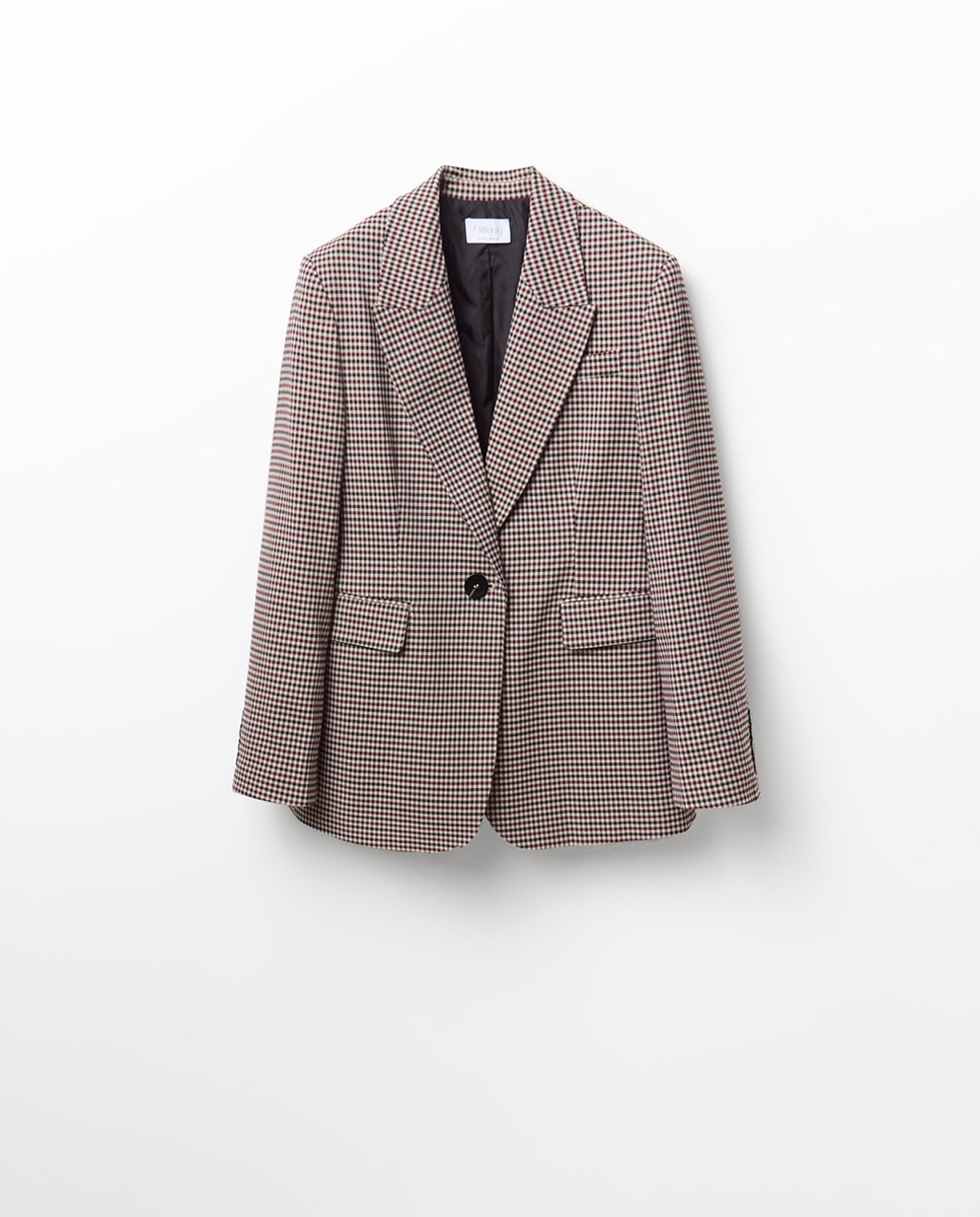 Blazer aos Quadrados Bordeaux-6
