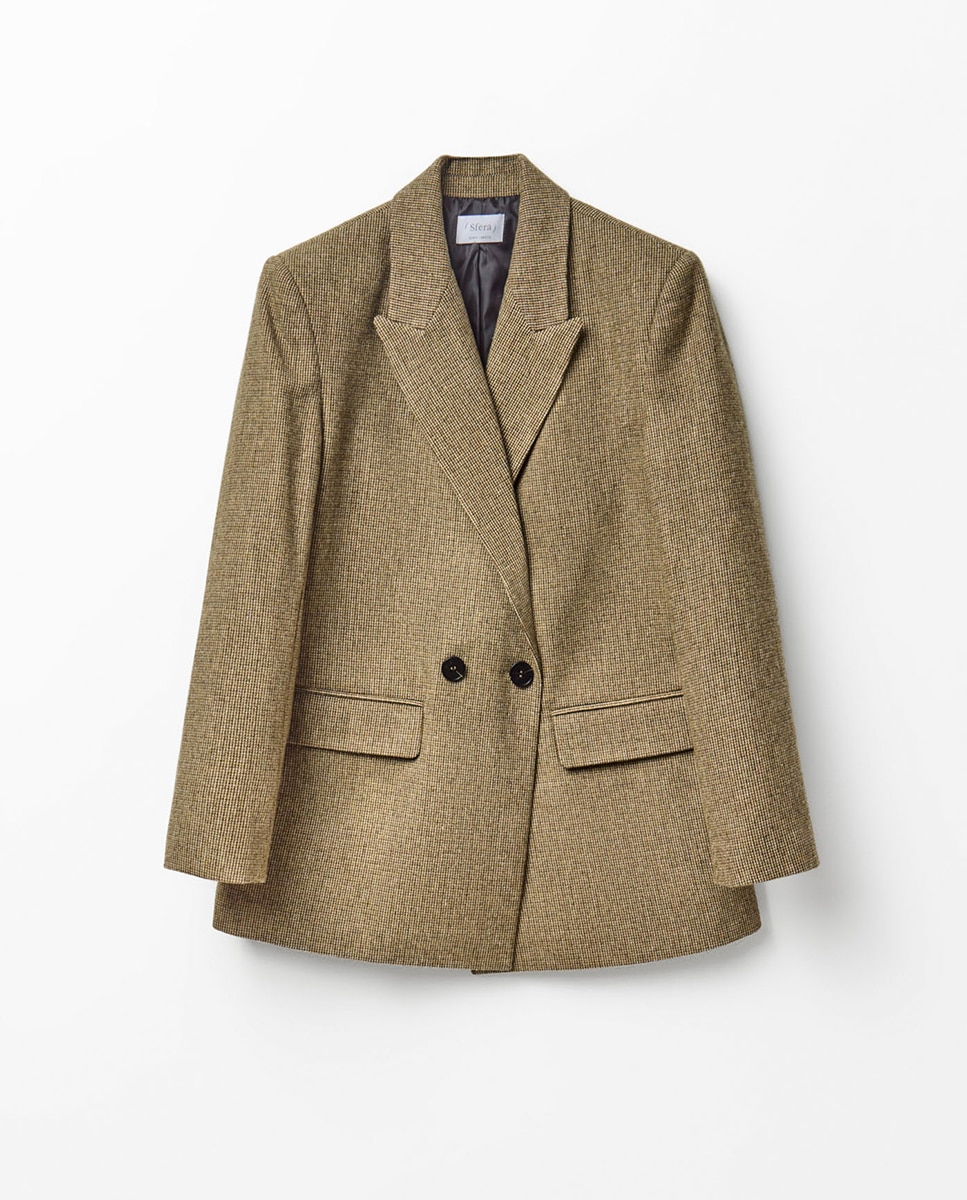 Blazer Assertoado aos Quadrados Verde-7