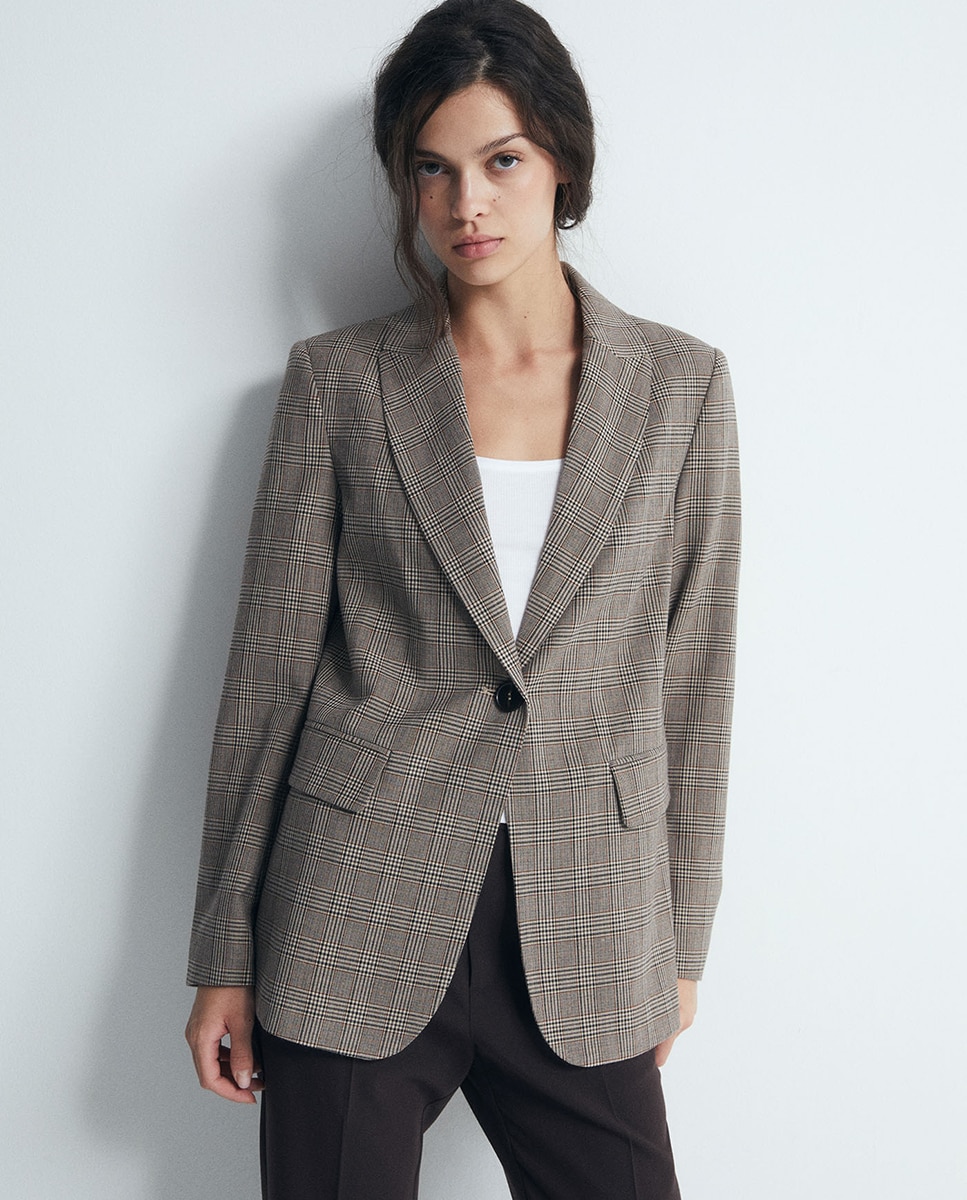 Blazer cuadros - Sfera - 650 Melocotón 650 Melocotón-2