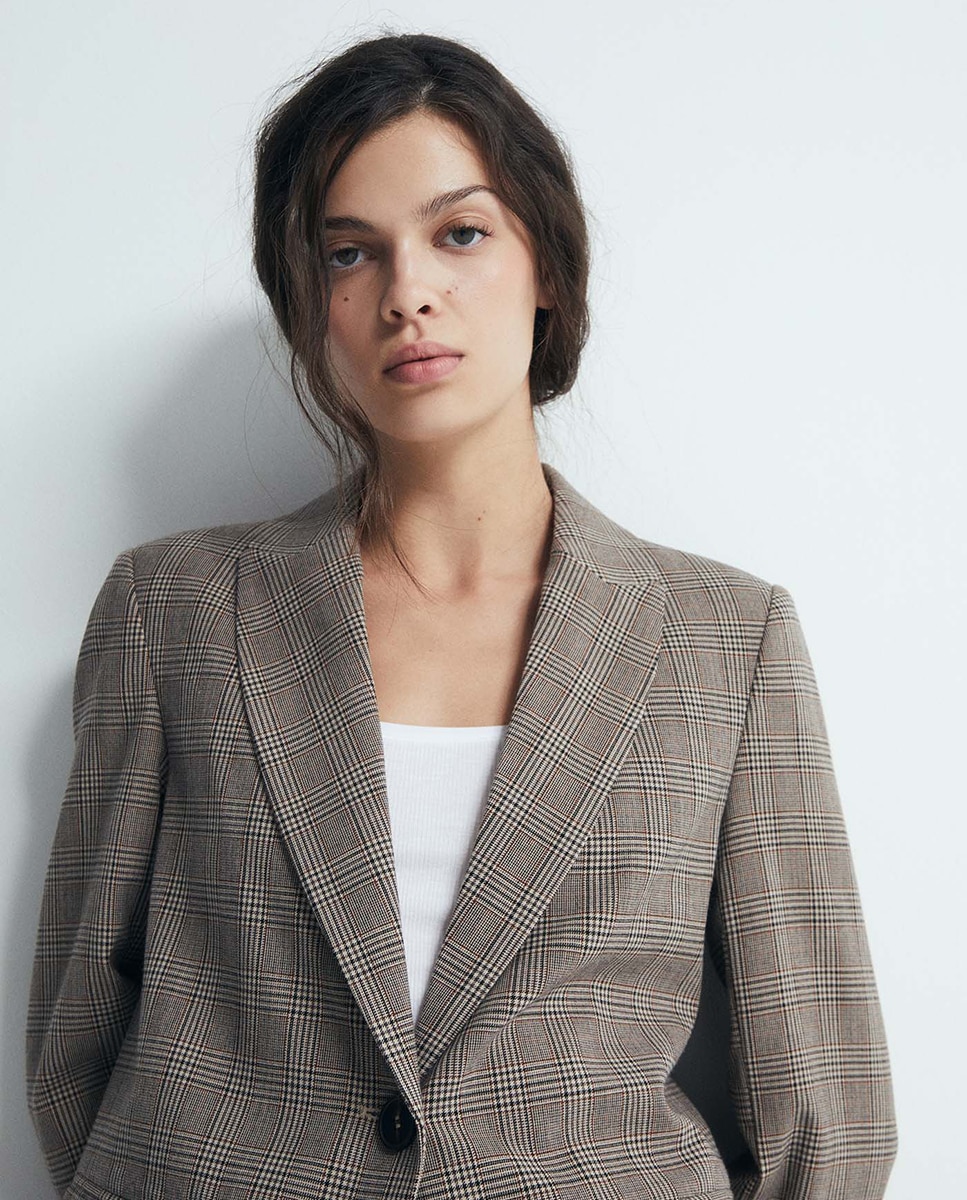 Blazer cuadros - Sfera - 650 Melocotón 650 Melocotón-3
