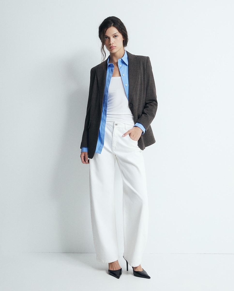 Blazer cuadros - Sfera - Marrón Marrón-1