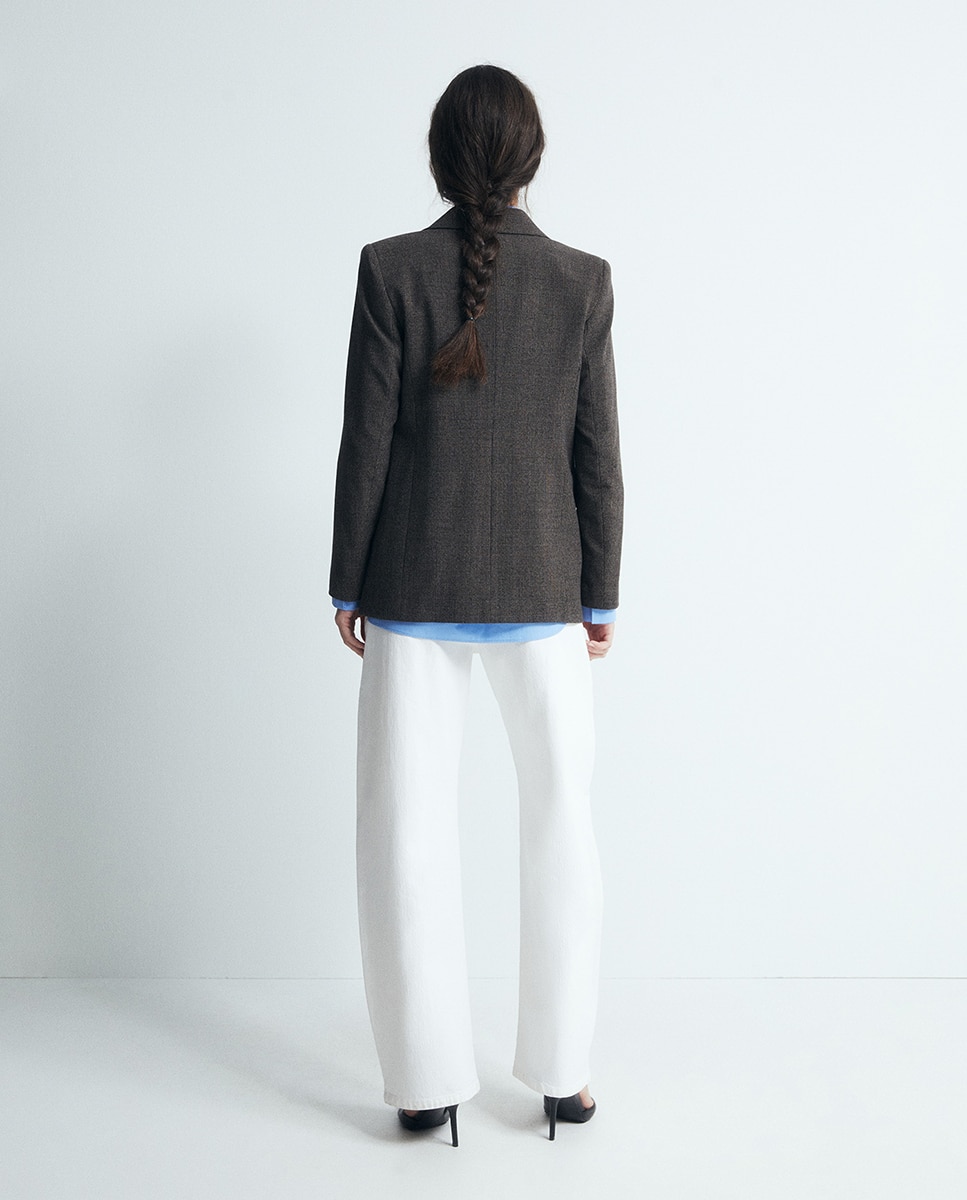Blazer cuadros - Sfera - Marrón Marrón-4