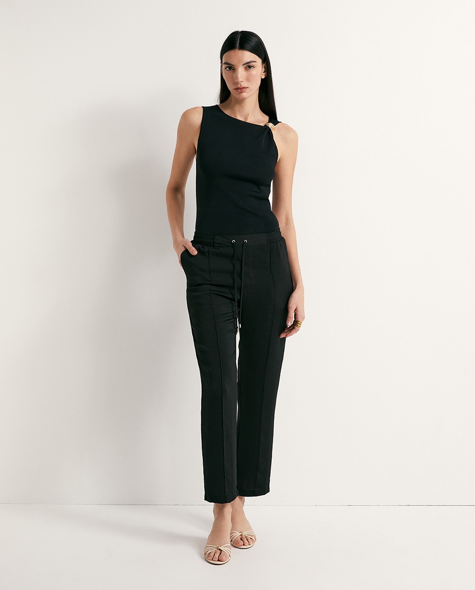 Imagem 0 de Calças Fluidas Lisas