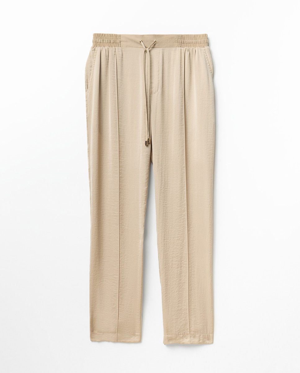 Pantalón fluido liso - Sfera - 850 Piedra 850 Piedra-5