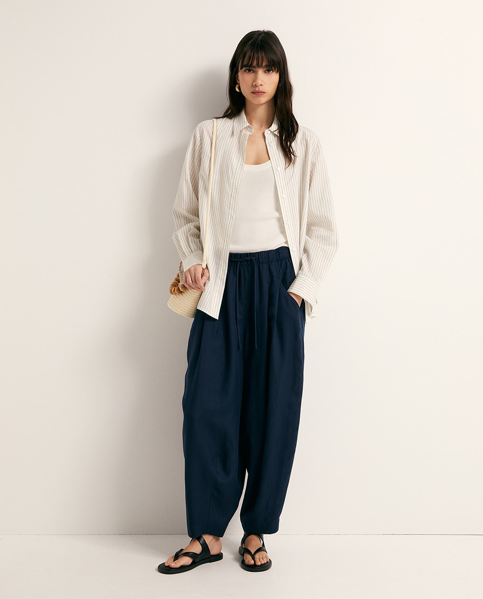 Imagem 0 de Calças Tipo Bombachas de Linho