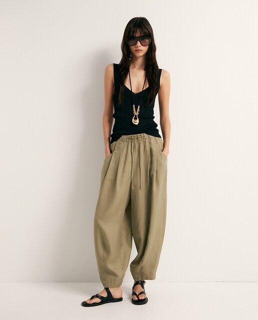 Imagen 0 de Pantalón bombacho lino