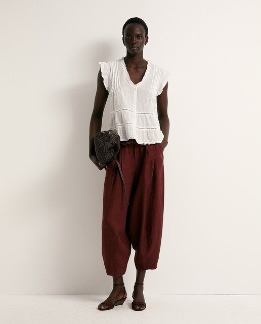 Imagen 0 de Pantalón bombacho lino