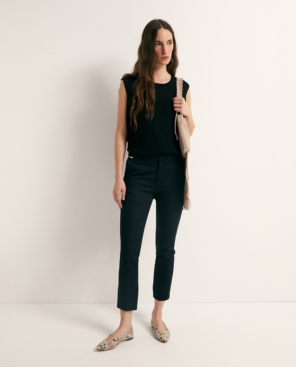 Imagem 0 de Calças Capri com Fivela