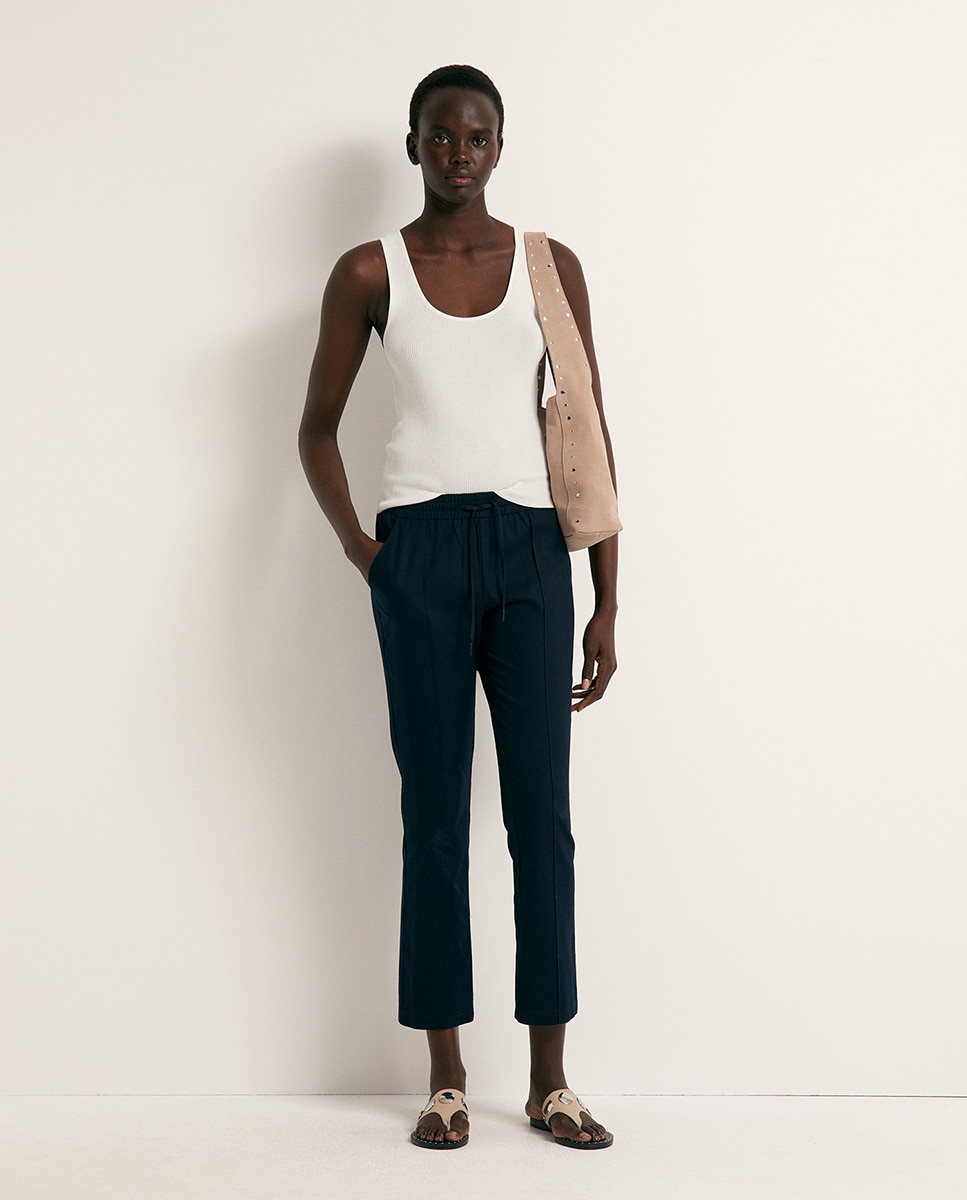 Sfera - Pantalón fluido lino.