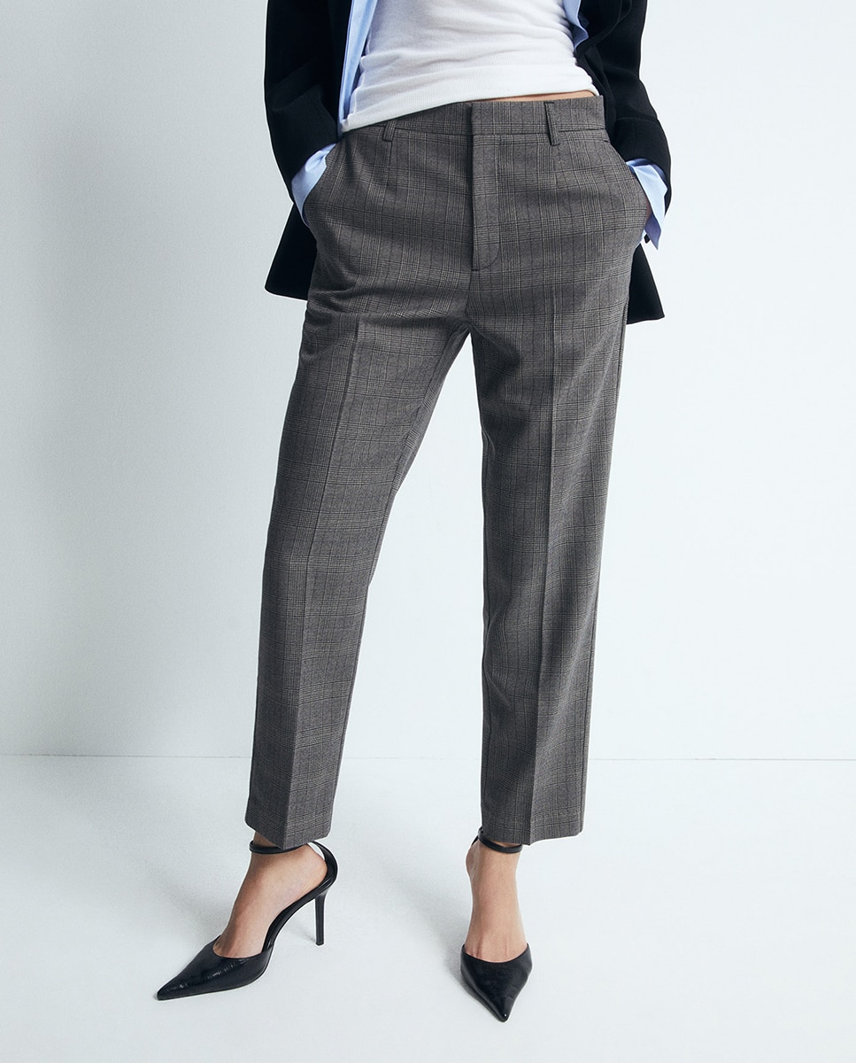 Pantalón cuadros - Sfera - 820 Gris medio 820 Gris medio-2