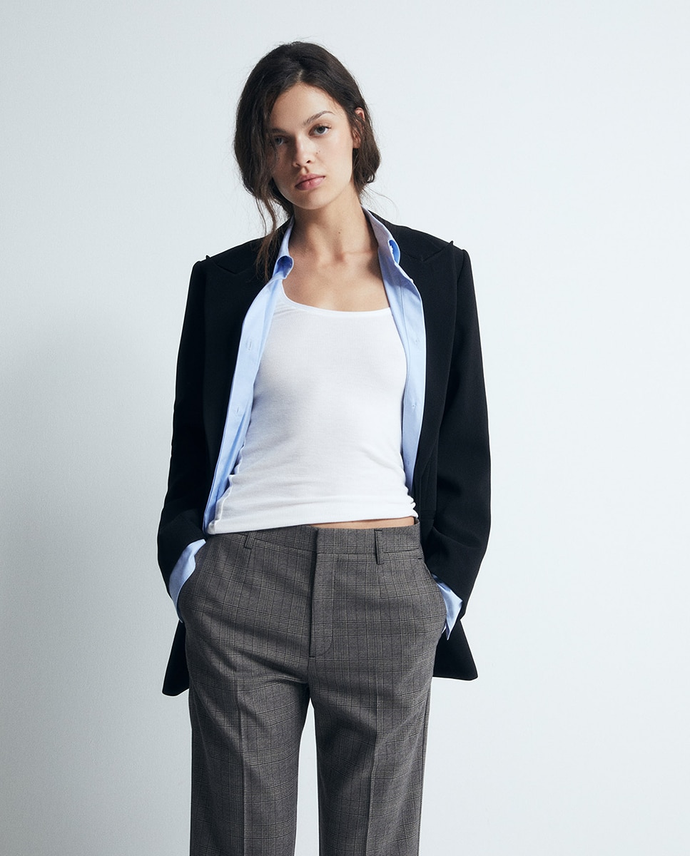 Pantalón cuadros - Sfera - 820 Gris medio 820 Gris medio-3