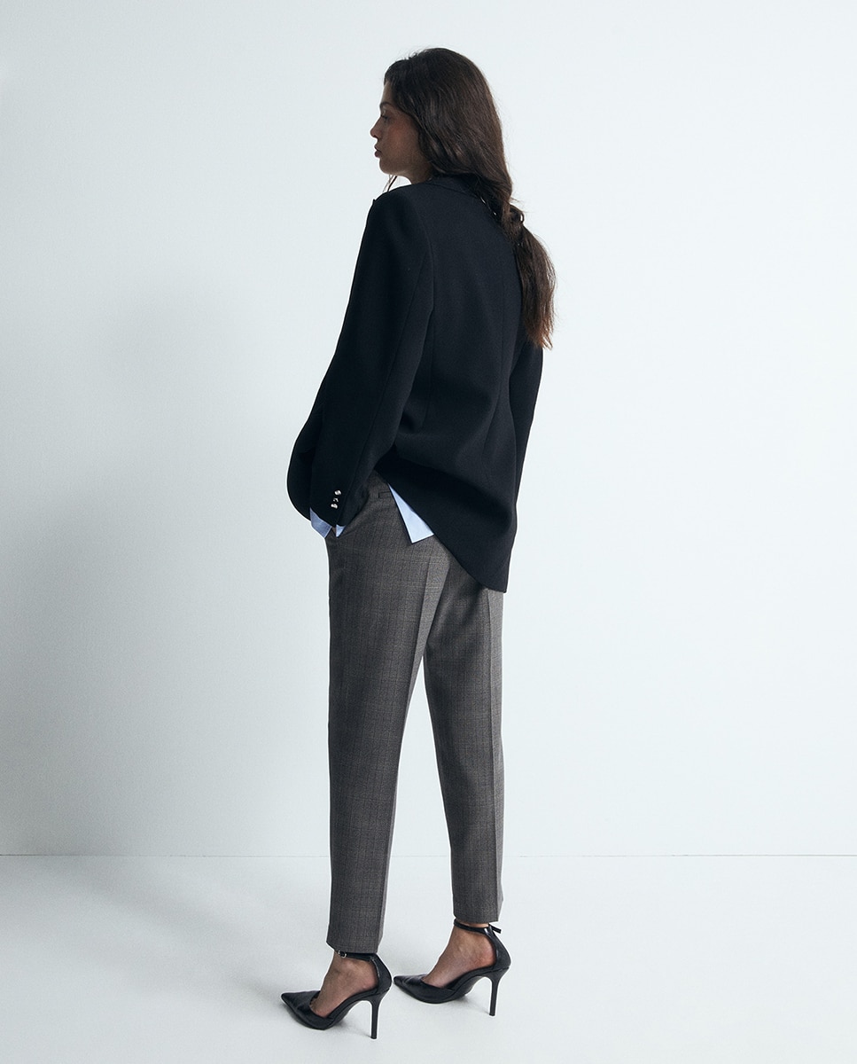 Pantalón cuadros - Sfera - 820 Gris medio 820 Gris medio-4