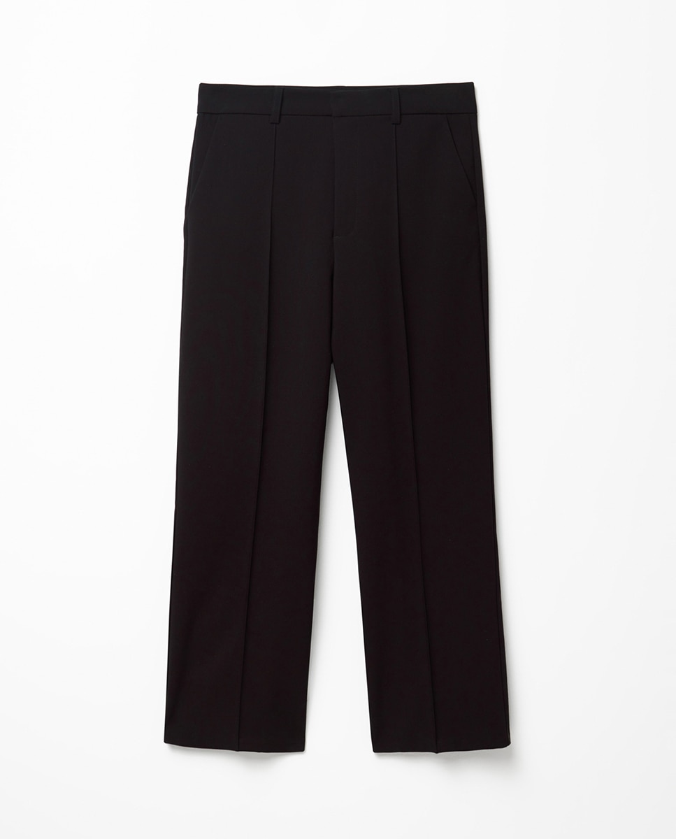 Calças Culotte Lisas Preto-5