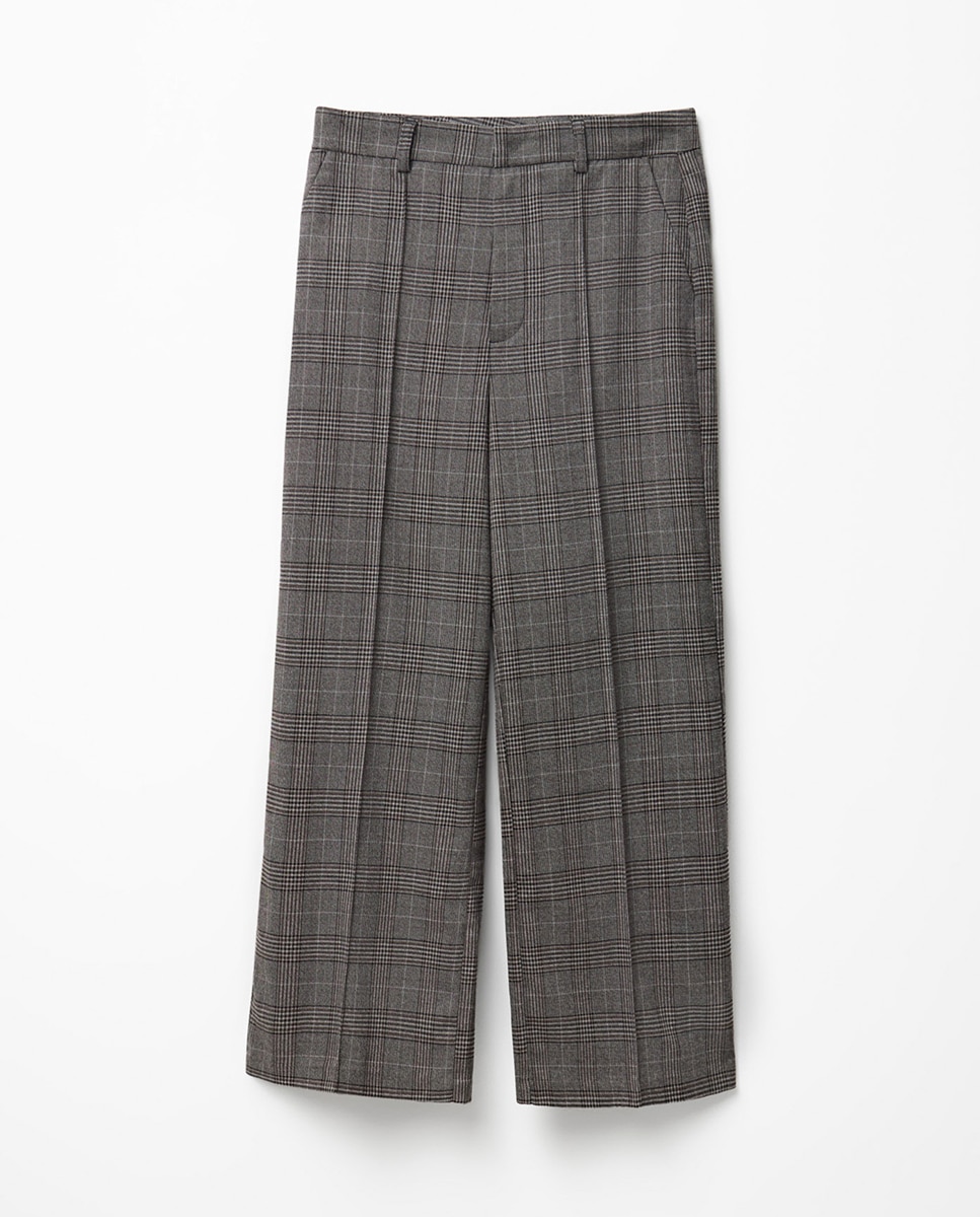 Calças Culotte com Fantasia 820 Cinzento Médio-5