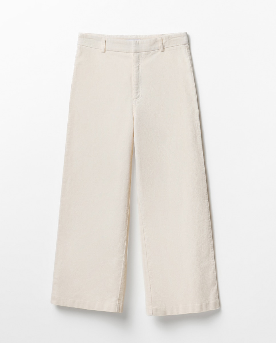 Pantalón culotte pana - Sfera - Blanco roto Blanco roto-5