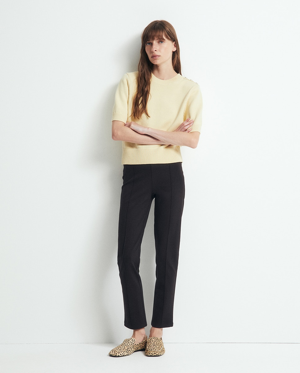 Legging punto roma - Sfera - Negro Negro-1