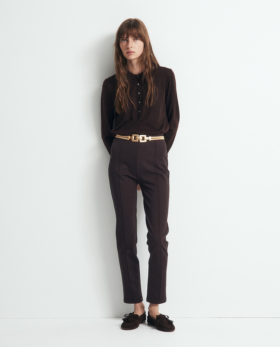 Legging punto roma - Sfera - Chocolate Chocolate-1