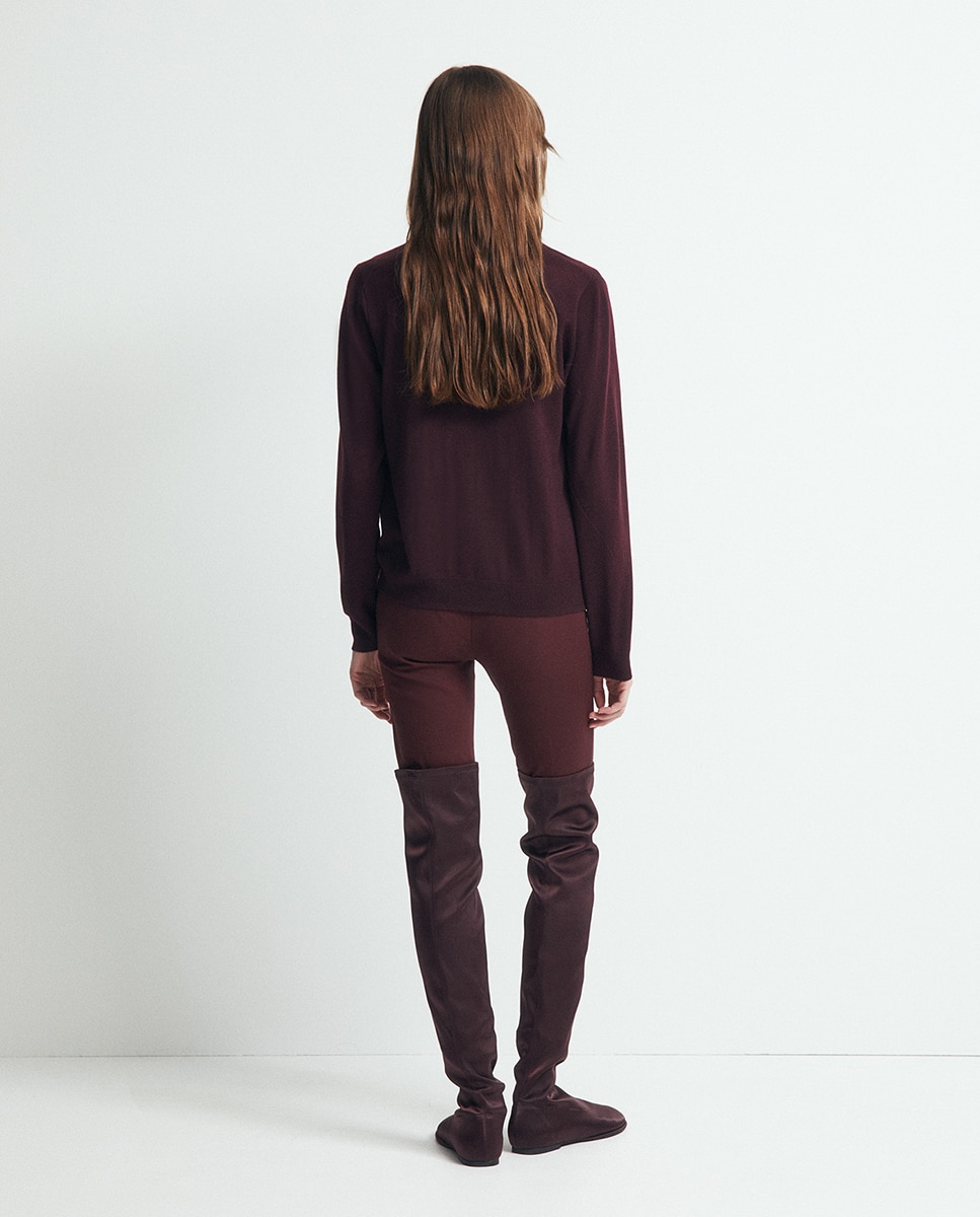Leggings de Malha Roma Bordeaux-4