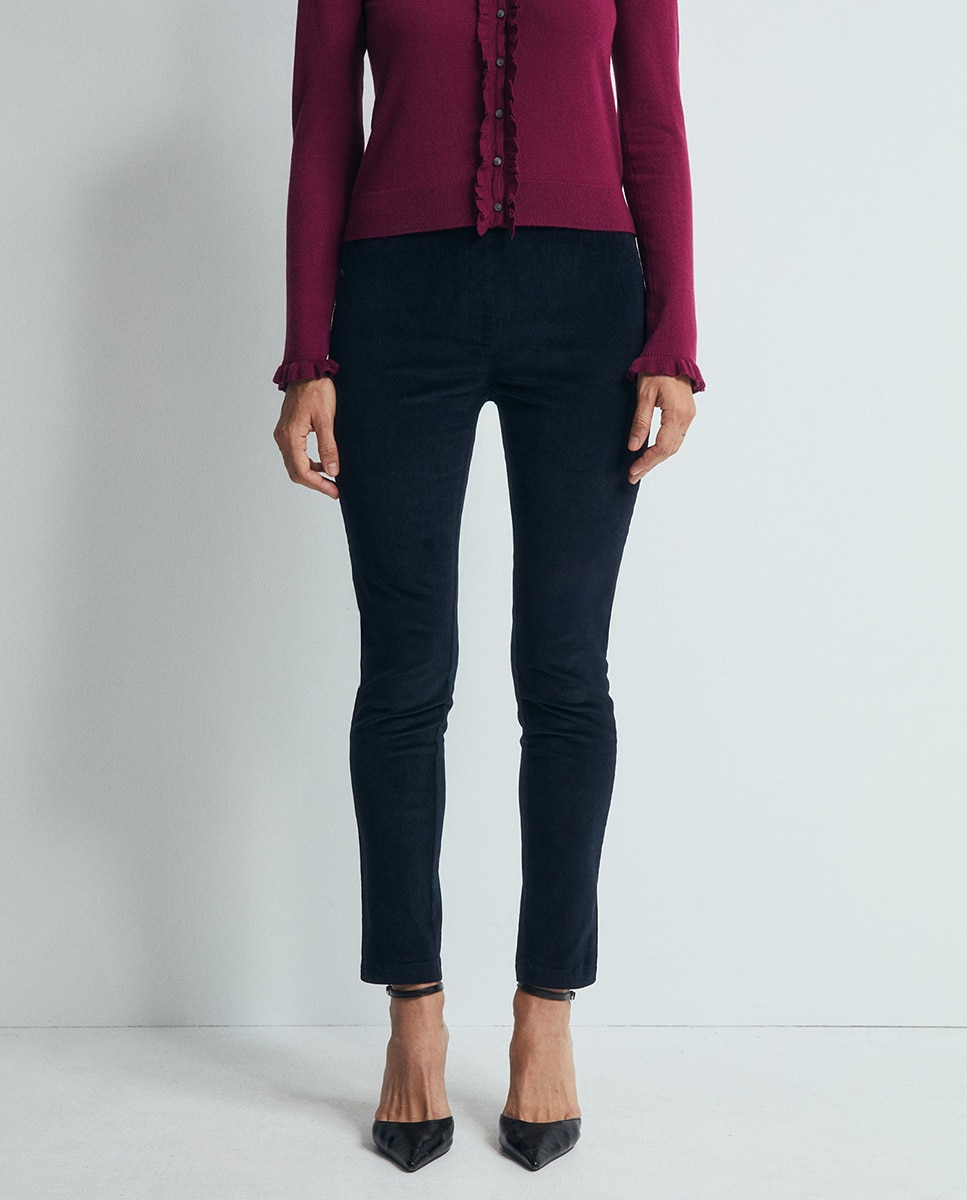 Leggings em Bombazina Fina Azul-marinho-2