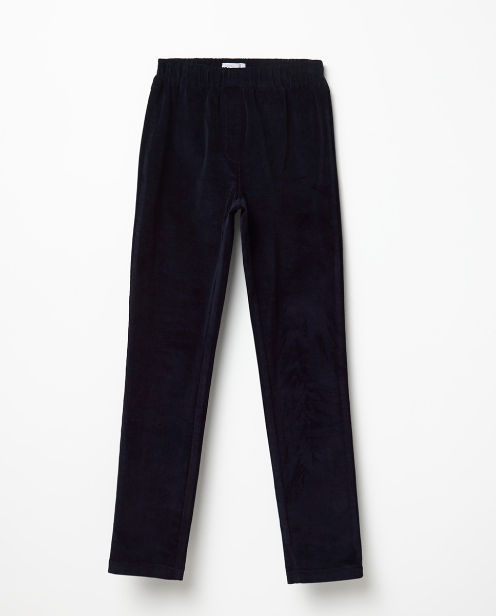 Leggings em Bombazina Fina Azul-marinho-5