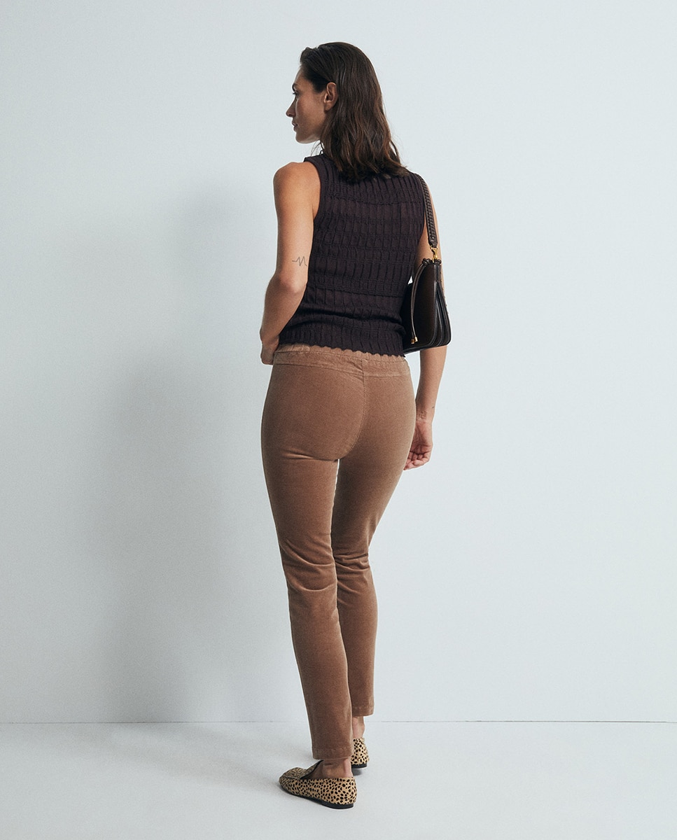 Leggings em Bombazina Fina 730 Camel-4