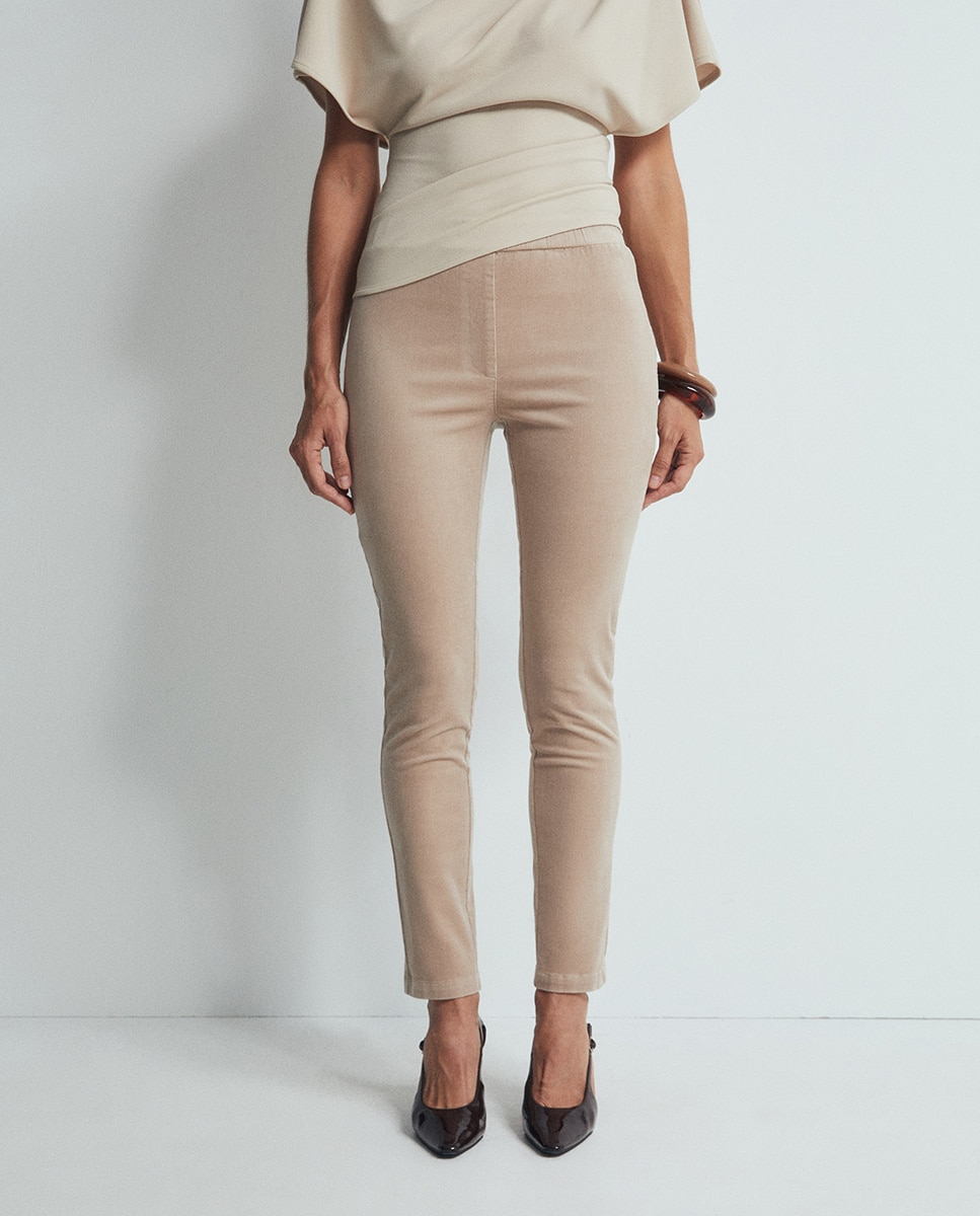 Leggings em Bombazina Fina 120 Cru-2