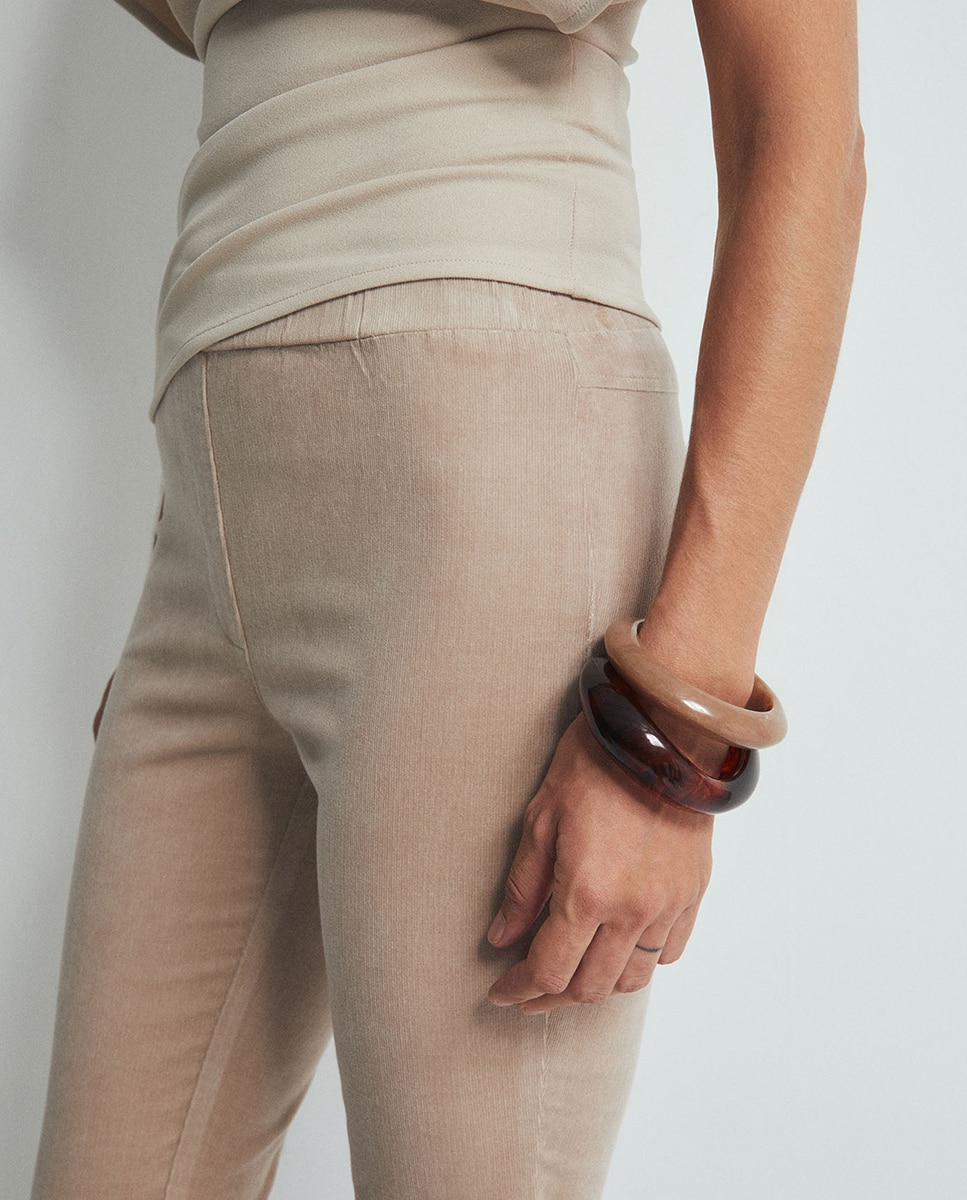Leggings em Bombazina Fina 120 Cru-3