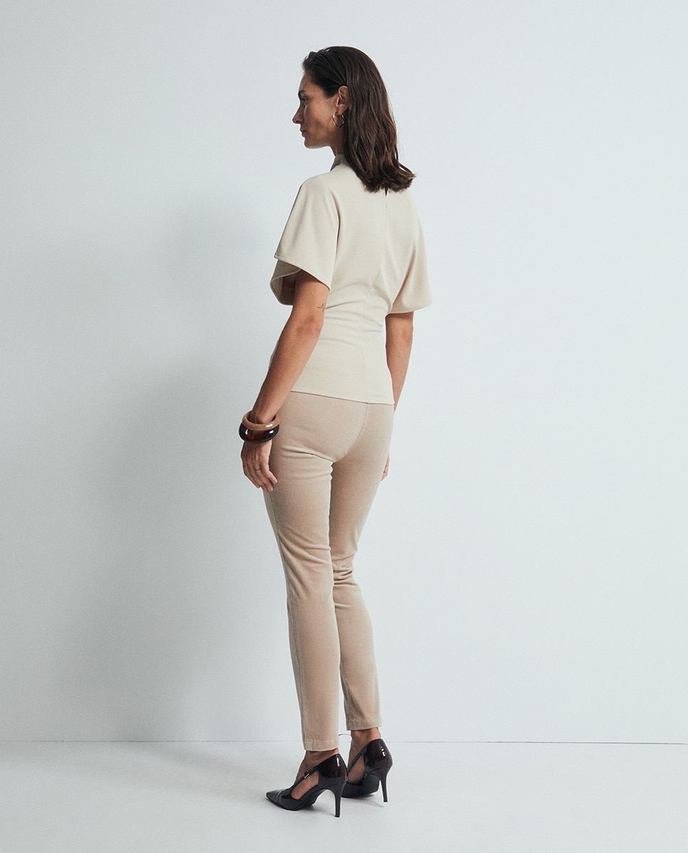Leggings em Bombazina Fina 120 Cru-4