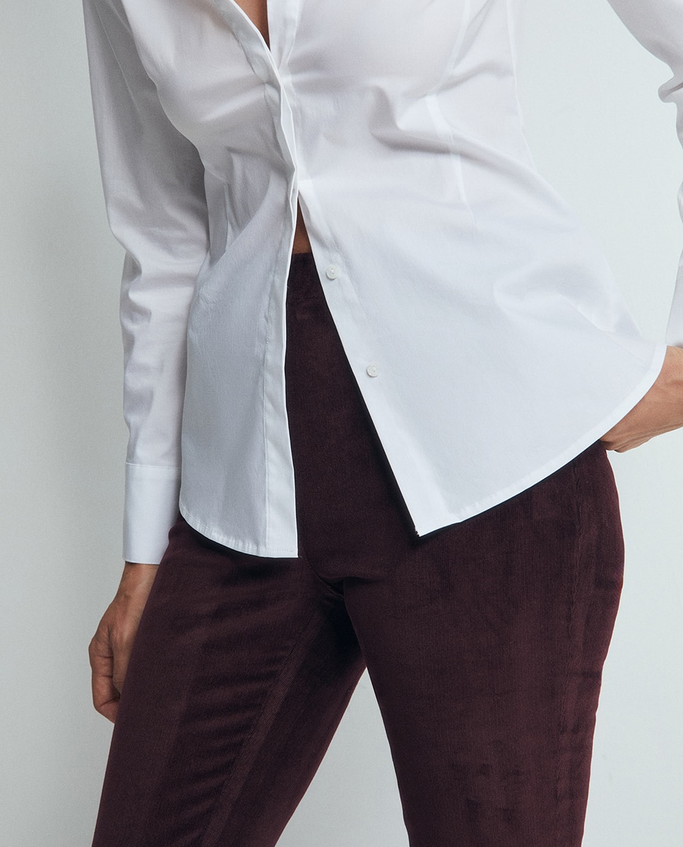 Leggings em Bombazina Fina Bordeaux-3