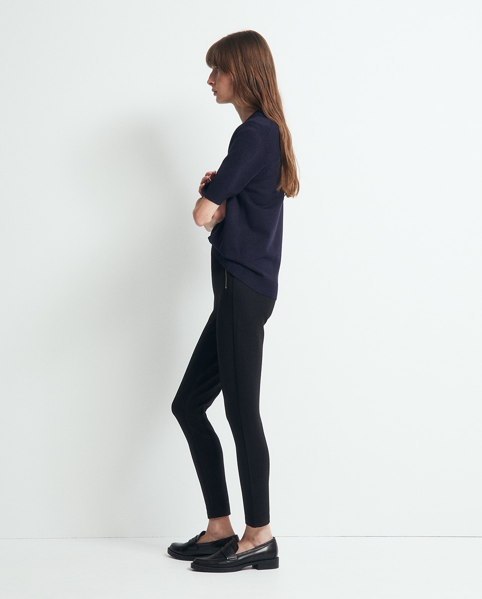 Leggings com Fechos de Correr Preto-3
