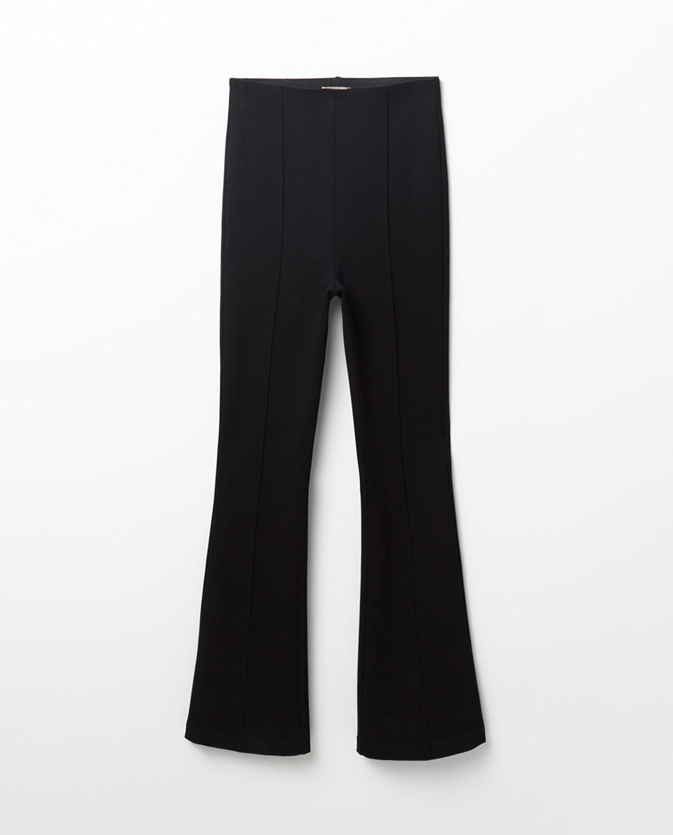 Leggings à Boca de Sino Lisas Preto-6