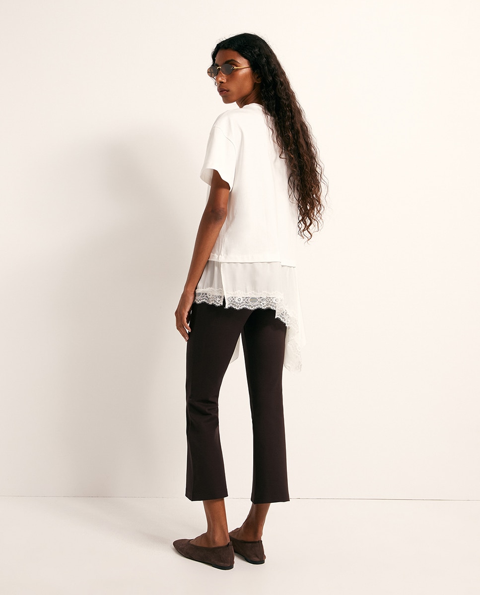 Leggings Cropped Flare Chocolate-4