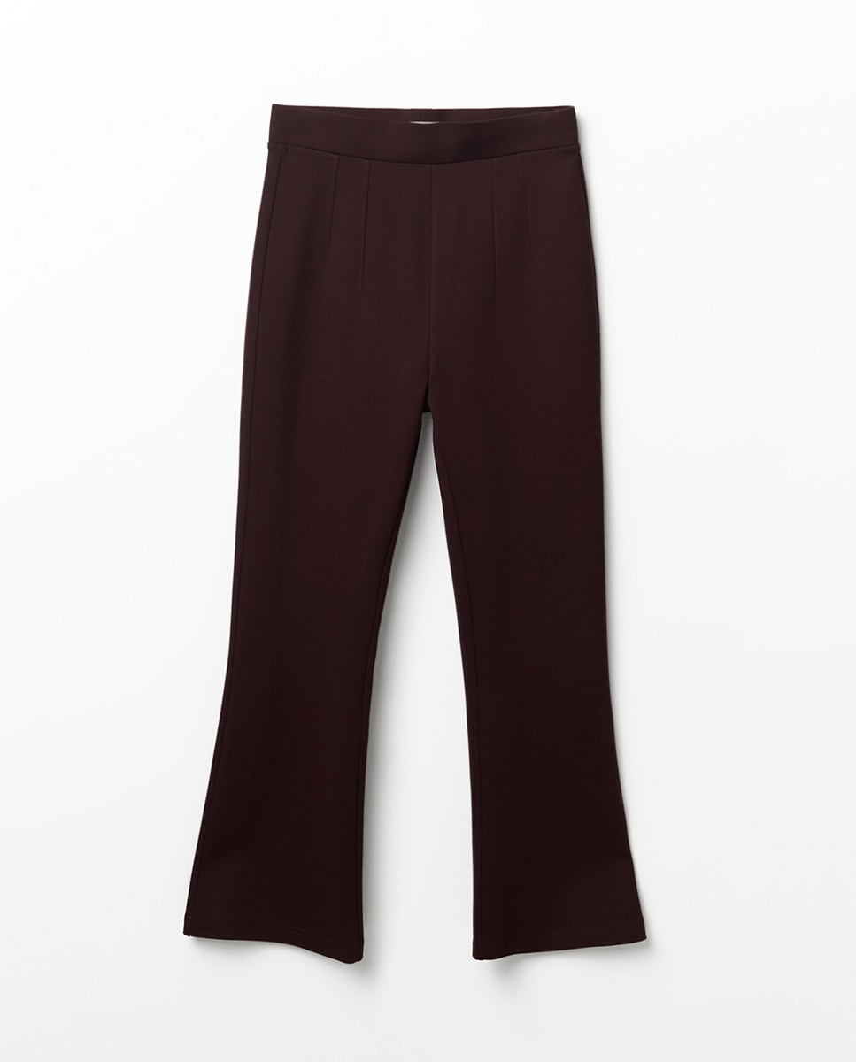 Leggings Cropped Flare Chocolate-5