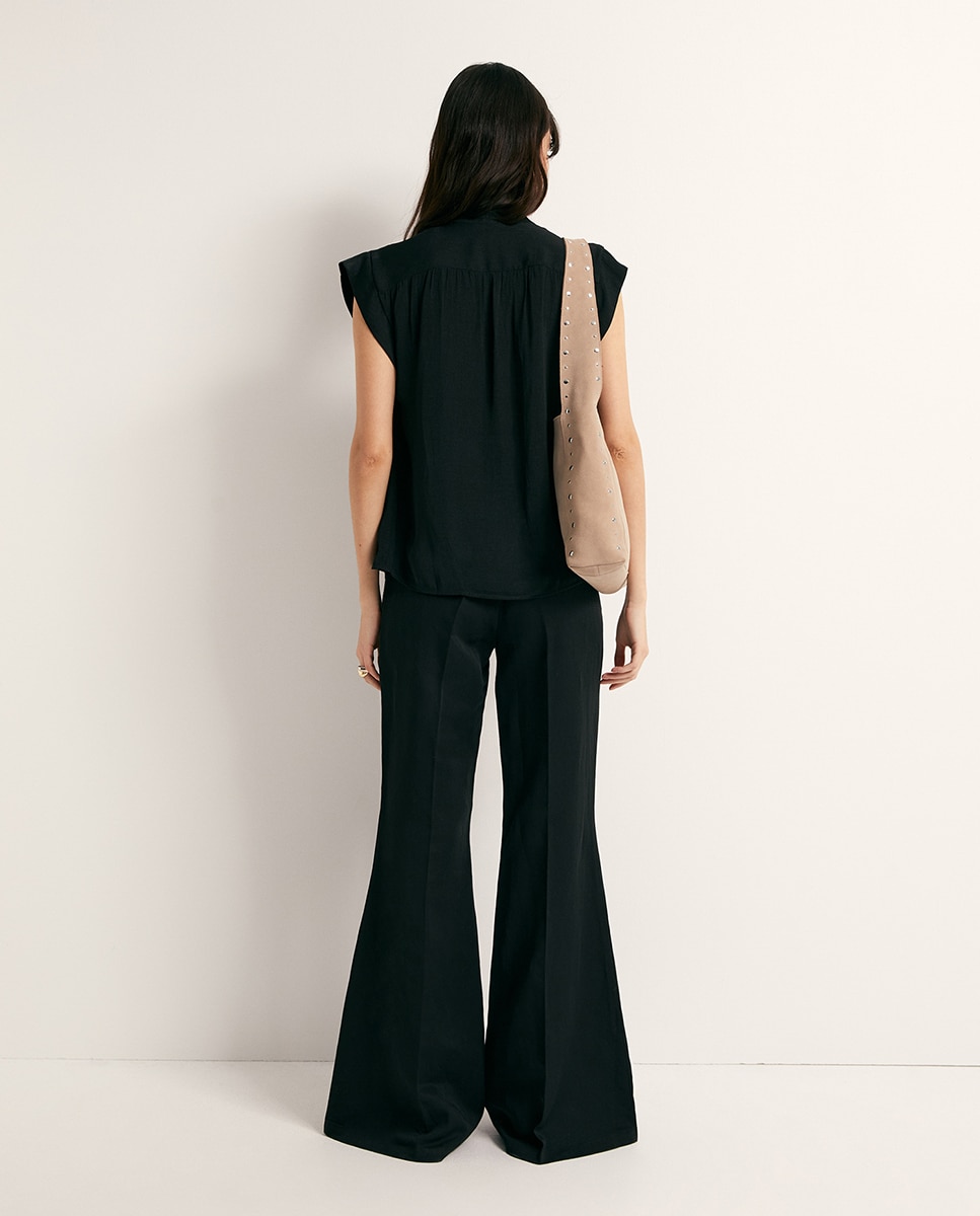 Top Fluido com Botões Preto-4