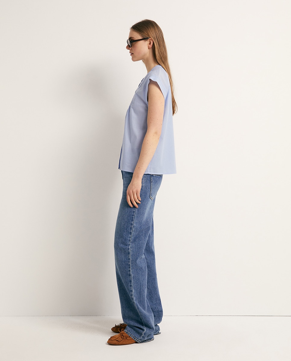 Top de Renda Dobby Azul-claro-4