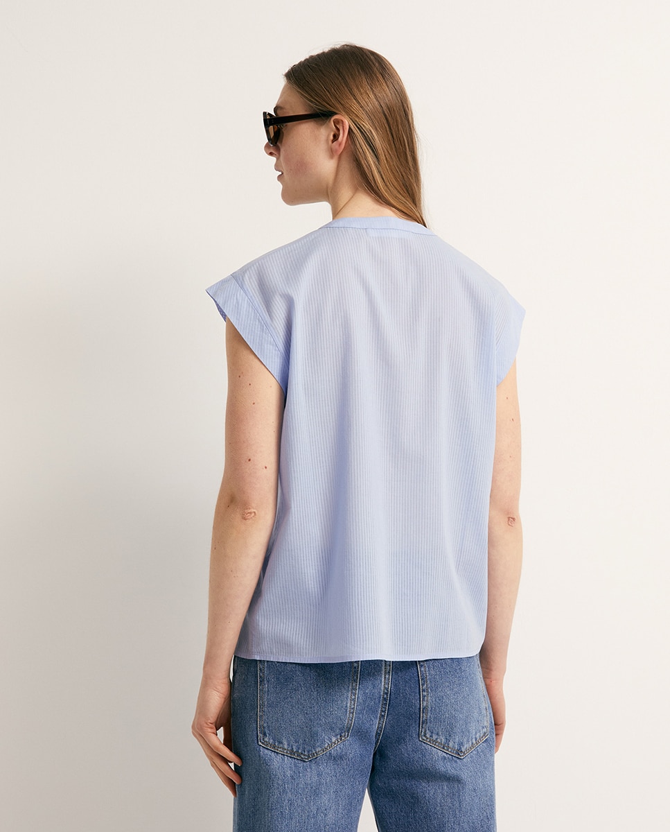 Top de Renda Dobby Azul-claro-5