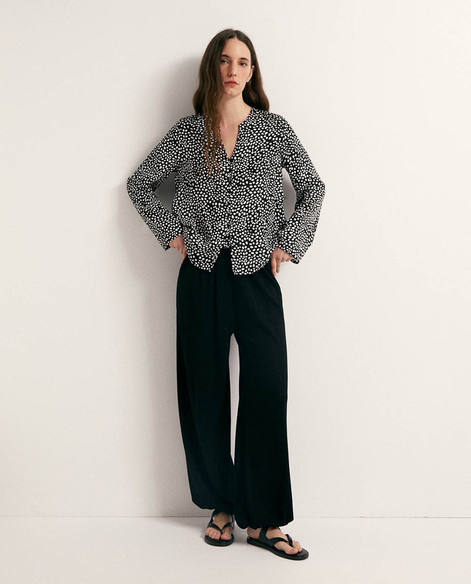 Blusa fluida Preto-2