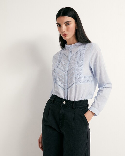 Imagen 0 de Camisa plumeti puntilla