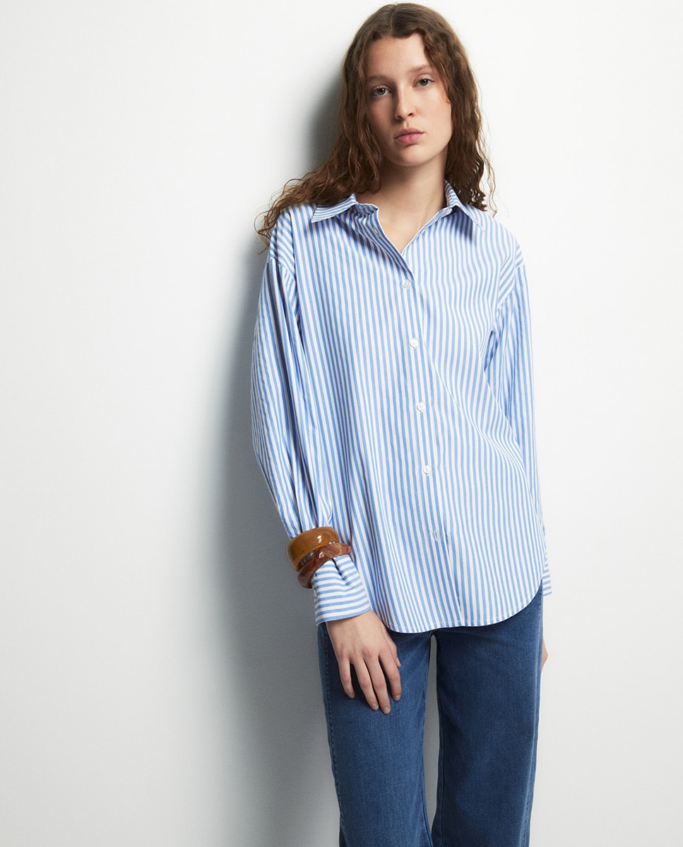 Sfera - Camisa rayas básica.