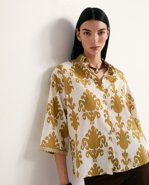 Imagen 0 de Camisa estampada lino