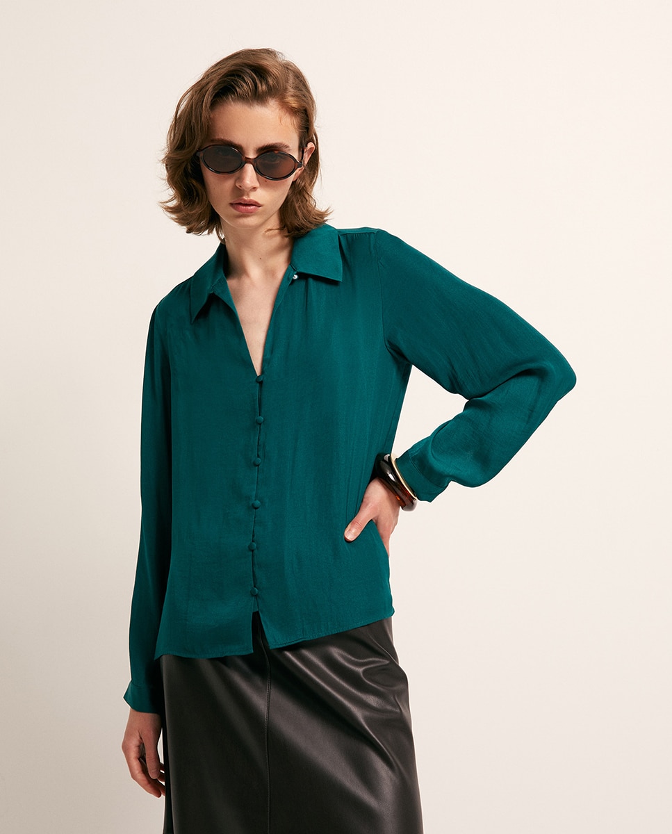 Imagen 0 de Blusa cuello botones
